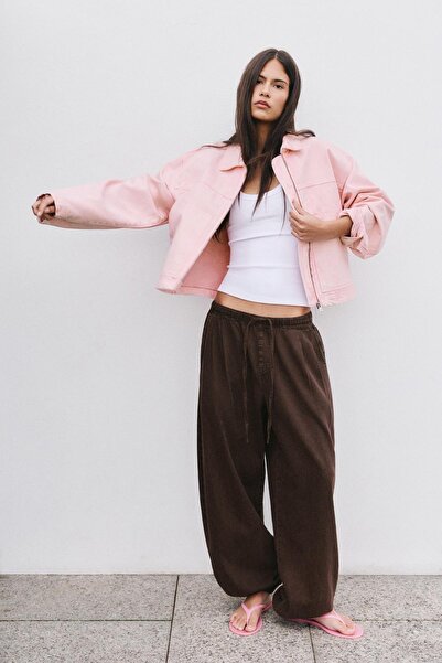 Pull & Bear Beli lastikli şalvar pantolon