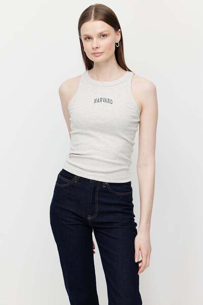 PAULMARK Women's Halter Neck Written Bodysuit