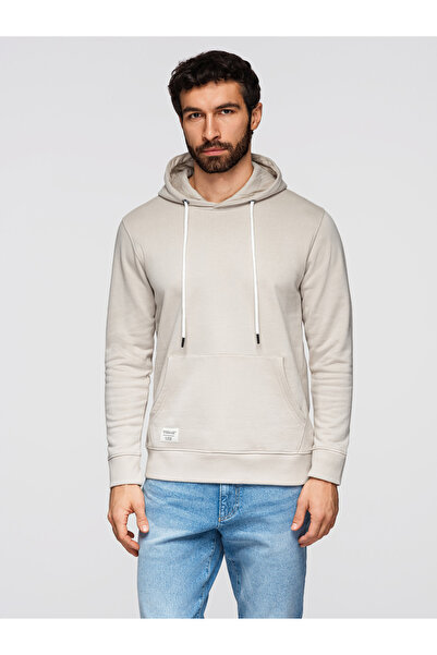 OMBRE Men's Cotton Cotton OM-SSBN-0270 with Hooded Light grey