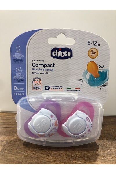 BOHÇA BEBE Physıo Compact 2’li Kauçuk Emzik 6-12 ay pembe