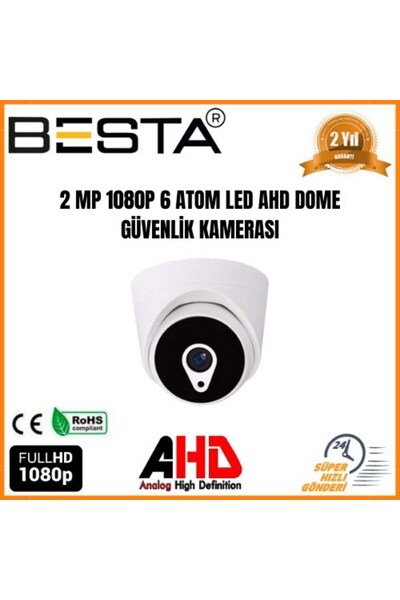 GV HOME 2 MP 1080P 6 ATOM LED AHD Dome Güvenlik Kamerası
