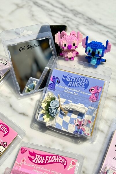 HEY GİDİ GİFT Stitch & Angel Bricks Mikro Blok Seti - Hot Flowers Mini Buket ...