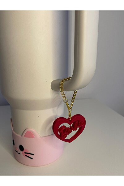 Freya Barbie Heart Quencher Thermos Cup Accessory Decorative Ornament with Chain