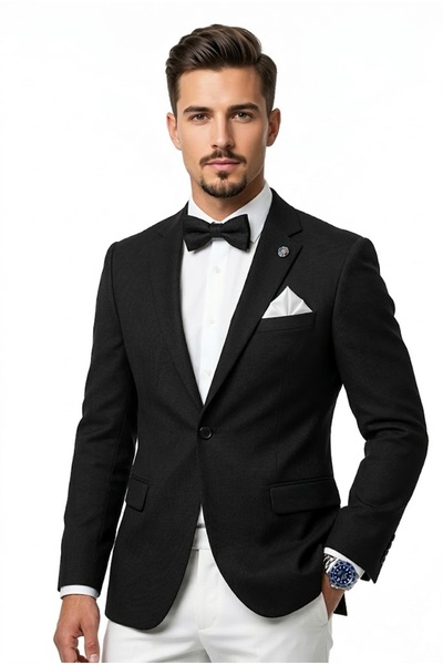 Plus Scorpion Elegant classic jacket with Textured material