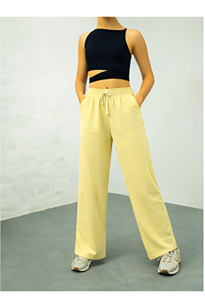 vikitekno Women's Premium Quality Linen Blend Lace-Up Trousers