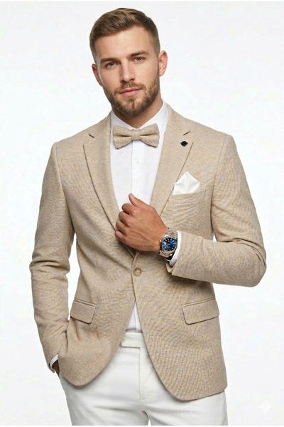 Plus Scorpion Elegant classic jacket with Textured material