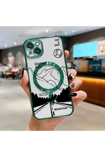 Hontinga iPhone 15 Plus Compatible Transparent Soft Silicone Magsafe Wireless...