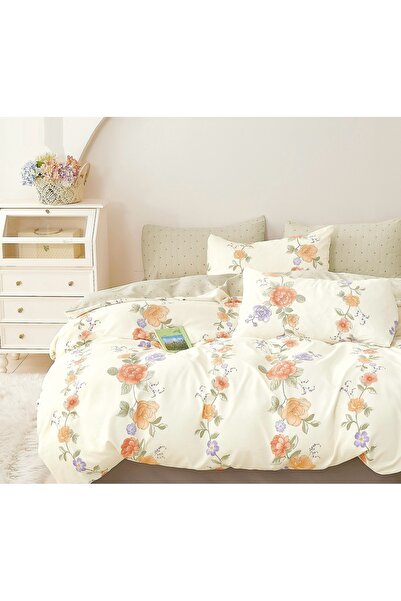 CHIRASO LUX Fine Cotton Bed Linen Set 6 Pieces Double Bed 180x200 Stretchy Sh...