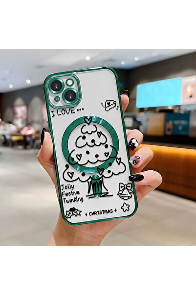 Hontinga iPhone 15 Plus Compatible Transparent Soft Silicone Magsafe Wireless...