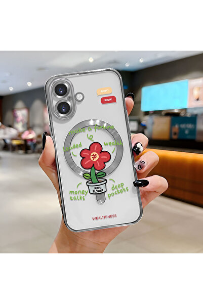 Hontinga حافظة هاتف لاسلكية من السيليكون الناعم الشفاف متوافقة مع iPhone 16 ب...