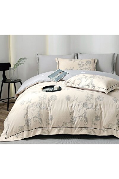 CHIRASO LUX Fine Cotton Bed Linen Set 6 Pieces Double Bed 180x200 Stretchy Sh...