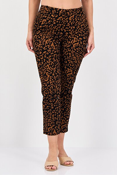 PROMOD Women Regular Fit Allover Print Staight Leg Pants, Multicolor