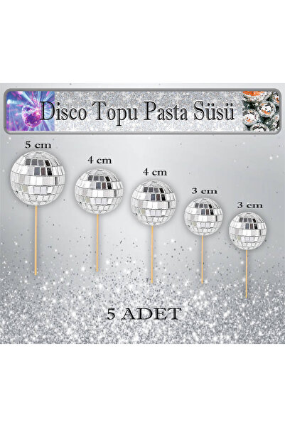 Partimarka زينة كعكة على شكل كرة ديسكو