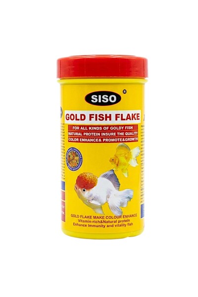 Siso رقائق السمك الذهبي - تركيبة لتعزيز اللون والنمو، 50 غرام