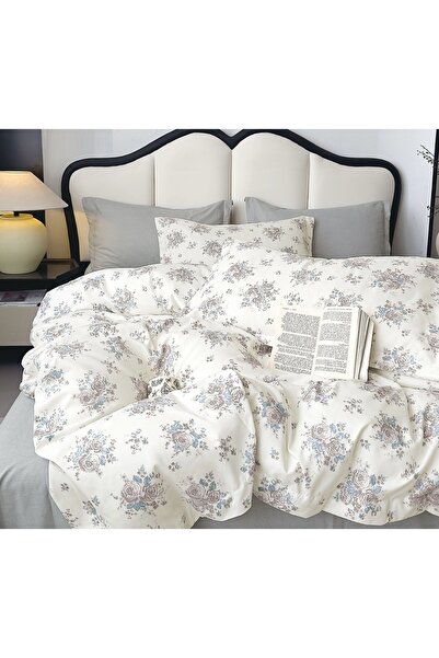 CHIRASO LUX Fine Cotton Bed Linen Set 6 Pieces Double Bed 180x200 Stretchy Sh...
