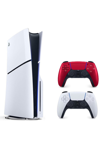 Sony Playstation 5 slim Cdli versiyon + 2.kol Dualsense Volcanic kırmızı ( İt...