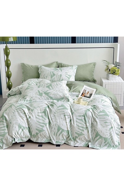 CHIRASO LUX Fine Cotton Bed Linen Set 6 Pieces Double Bed 180x200 Stretchy Sh...