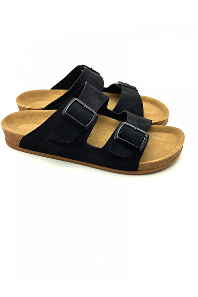 AYMODA AYAKKABI 963 Look Life 45-48 -49-Orthopedic Comfortable Buckle Slippers