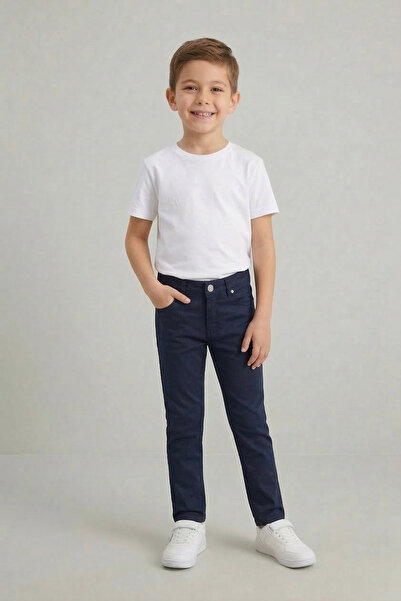 nacar çarşı Αγορίστικο Σετ Παντελόνι Ναυτικό Μπλε με Ζώνη Ζώνη τεμαχίων Λινό ...