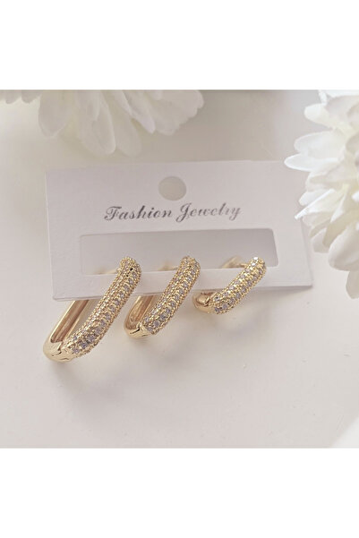 Mercan Çelik 3 lü küpe