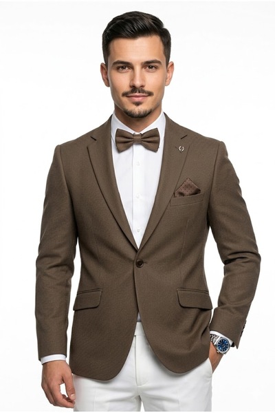 Plus Scorpion Elegant classic jacket with Textured material