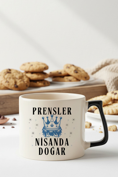 qoeuyl boutique Princes Nisanda Doğar Printed Birthday Gift D Mug with Handle