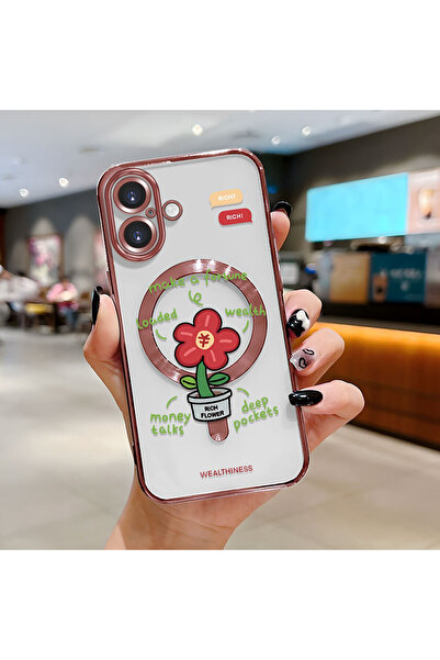 Hontinga حافظة هاتف لاسلكية من السيليكون الناعم الشفاف متوافقة مع iPhone 16 ب...