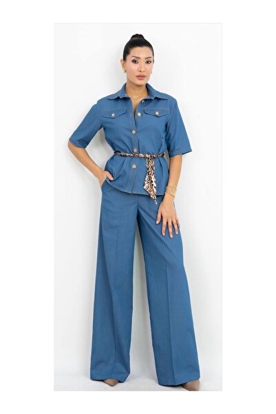 Dorne Moda Bol Paça Pantolon Takım