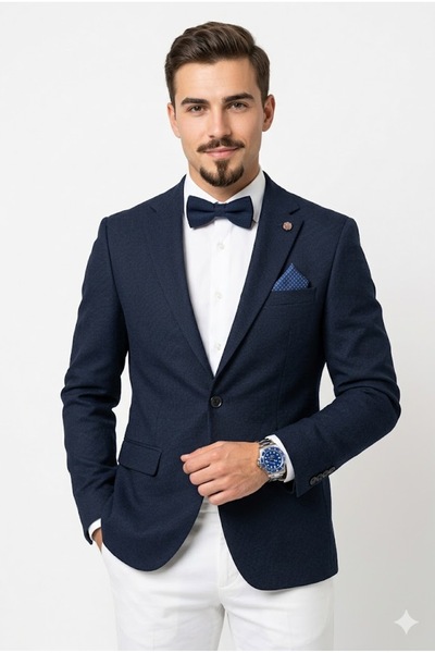 Plus Scorpion Elegant classic jacket with Textured material