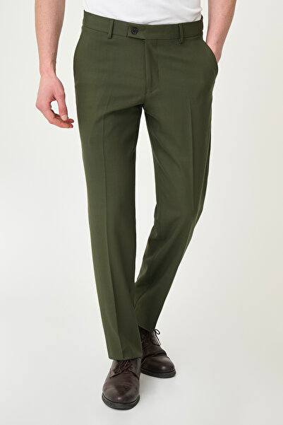 Mcr Straight Slim Fit Men's Trousers Khaki - 38368.26Y