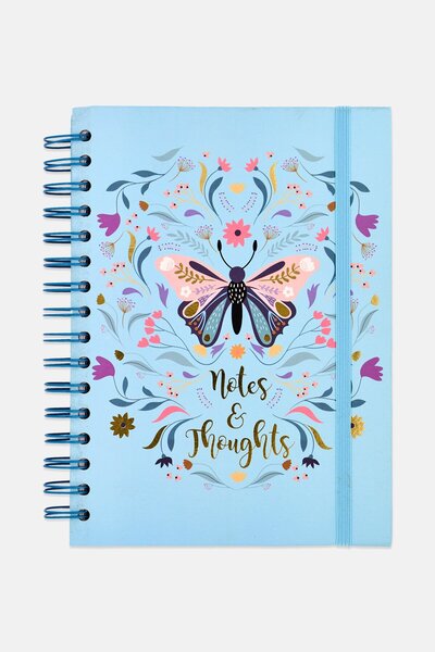 Votum Notes And Thoughts Spiral Journal, Light Blue