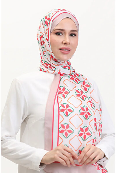 sefamerve Patterned soft shawl 70269-02 powder fuchsia