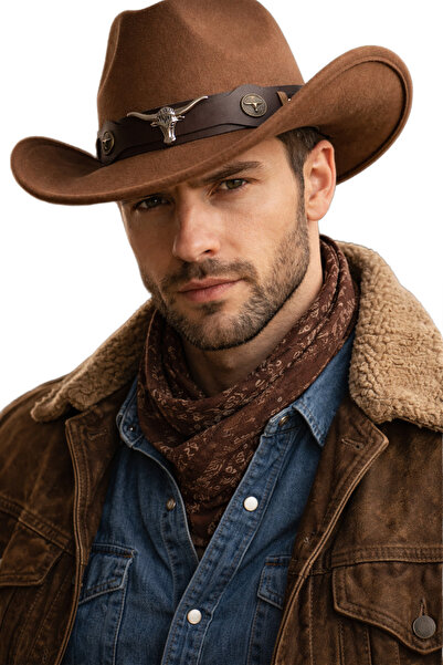 CosmoOutlet Чоловічий ковбойський капелюх у вінтажному стилі вестерн кольору ...