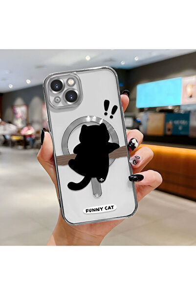 Hontinga حافظة هاتف لاسلكية من السيليكون الناعم الشفاف بنمط القطط متوافقة مع ...