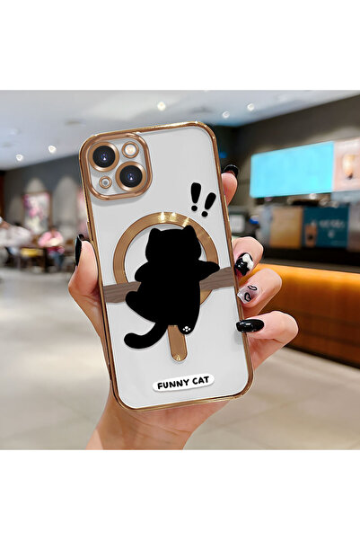 Hontinga حافظة هاتف لاسلكية من السيليكون الناعم الشفاف بنمط القطط متوافقة مع ...