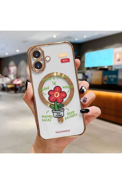 Hontinga حافظة هاتف لاسلكية من السيليكون الناعم الشفاف متوافقة مع iPhone 16 ب...