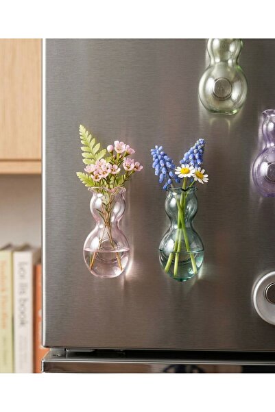 nazarboncuğu Cam Vazo Magnet 2li Renkli El Yapımı 3.5/ 4 CM UZUNLUĞUNDA