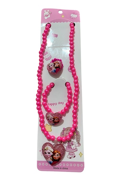 Store Frozen Elsa Anna Çocuk Kolye, Yüzük, Bileklik Seti