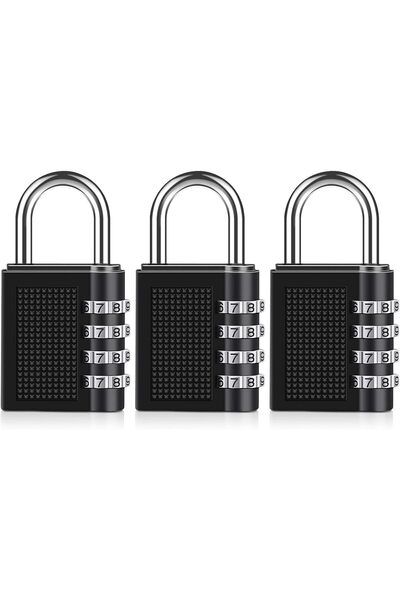 Diyife Padlock, [3 Pack] 4 Digit Combination Lock, Padlock Weatherproof Outdoor