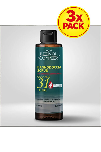 Retinol Complex 3x PACK Shower oil & scrub gel with 31 herbs - 500 ml