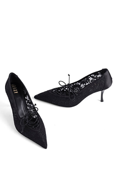 MARY Evening Dress Shoes Heeled Shoes Lace Heeled Engagement Shoes Stiletto S...