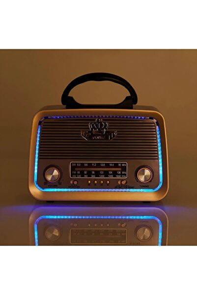 Saule 301 Eskitme Nostalji Tasarımlı Bluetoothlu Nostalji Radyo Fm-sd Kart-aux
