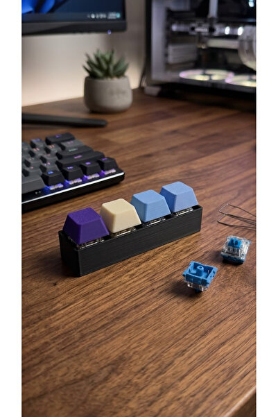 Shaddshop 4'lü Blue Switchli Mekanik Klavye Stres ve Fidget Oyuncağı Profesyo...