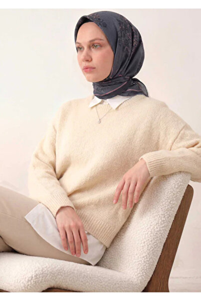 Silk Home Φουλάρι Βισκόζης Βελόρα Τεσσάρων Εποχών με Μπαρόκ Φλοράλ Σχέδιο Ίντ...