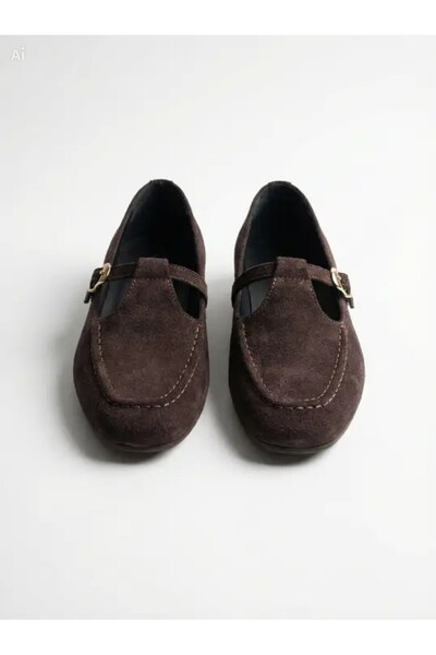 Adım Dünyası Дамски обувки от велур, модел „Мери Джейн“, ежедневни, елегантни...