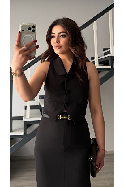 Oslove أسود بثلاثة أزرار سترة