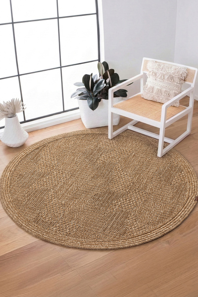 SOFT HOME ΤΑΠΕΤΑ ΤΖΟΥΤ ΣΤΡΟΓΓΥΛΗΣ ΚΟΠΗΣ ΜΕ ΤΕΛΕΙΩΜΑΤΑ ΤΥΠΟΥ ΜΠΟΕΜ