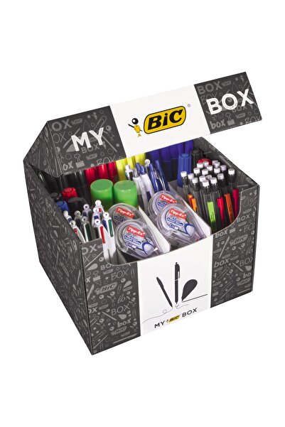 Bic My Box - Box of 124 writing instruments: pens, markers, highlighters, cor...