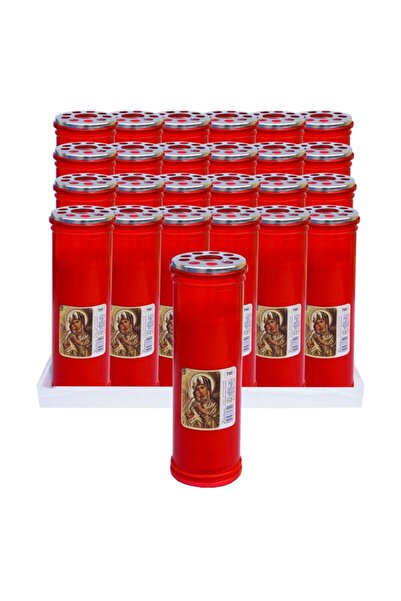 GIA'S WORLD Candles with lids Set of 24 pcs - Candela Pasta 70h with windproo...