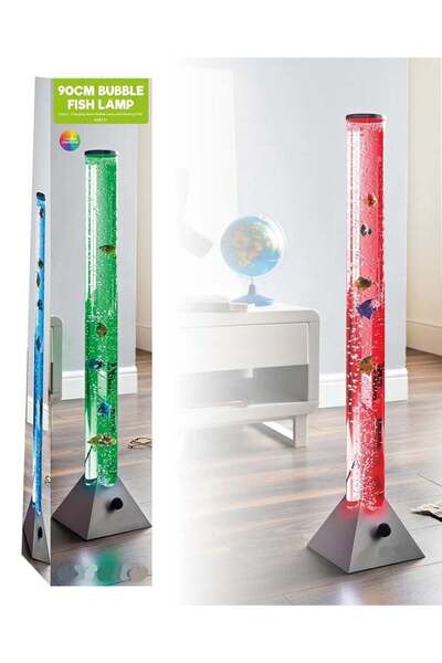 Generic 90CM LED Bubble Fish Floor Lamp – Color Changing Water Tank Night Lig...